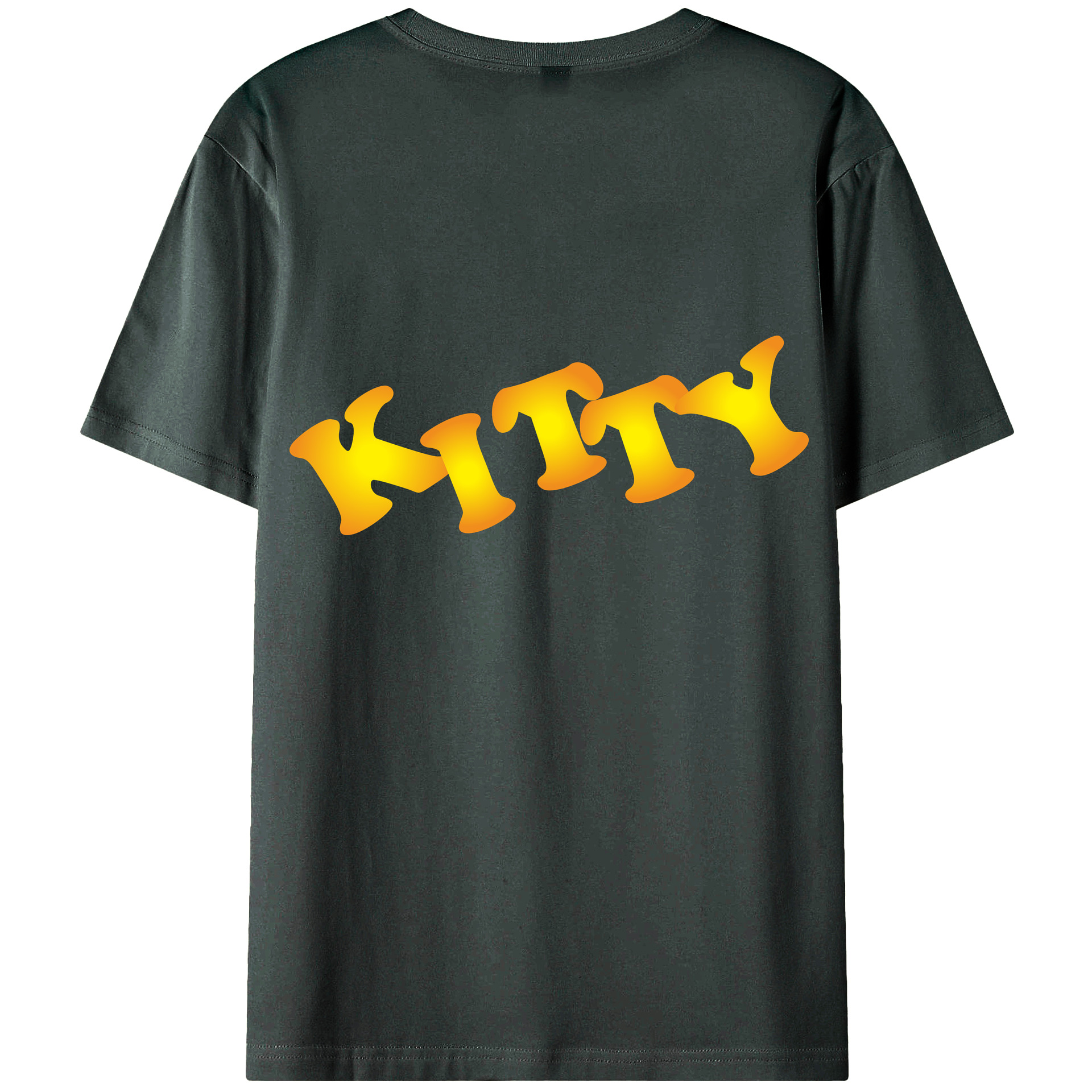 （画像用） Hello Kitty ハローキティ 綿100％ メンズ半袖Tシャツ（バックプリント） 通気性